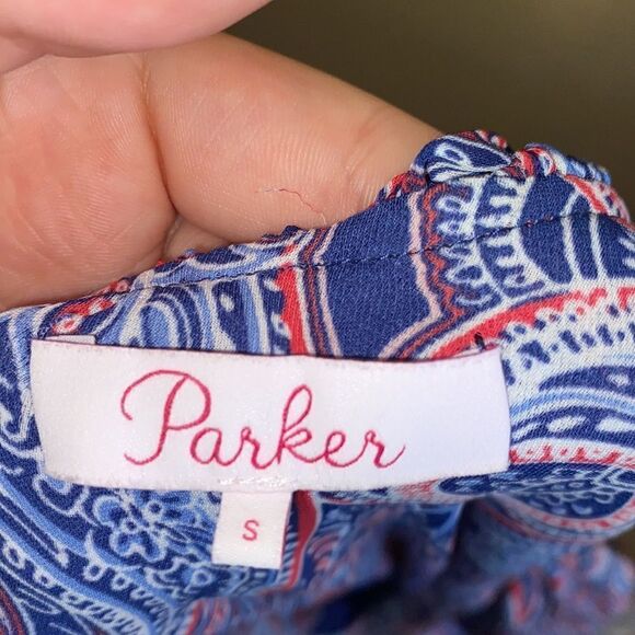 Parker Ruffle Paisley Design One Shoulder Dress Feminine Boho Party Event - Picture 4 of 10